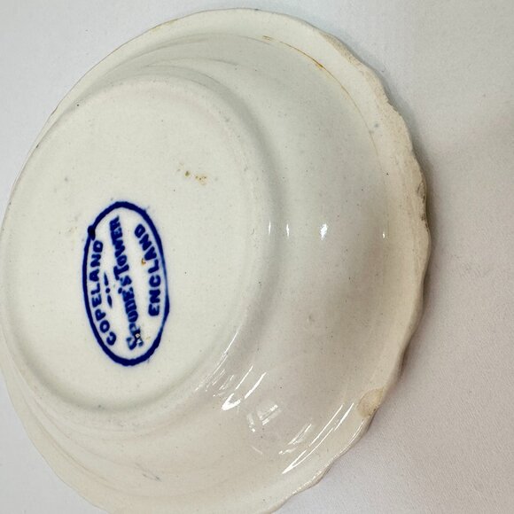 VTG Copeland Spode Tower Blue/White Butter Pat Mini Trinket Plate 3 -1/8"x 3/4" - Picture 6 of 7